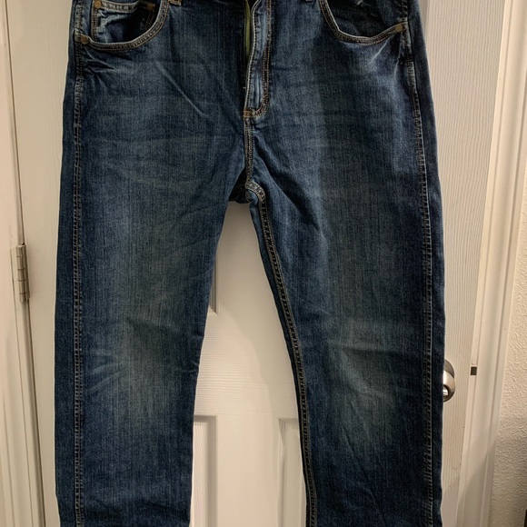 Wrangler Retro Slim Straight Blue Jeans 36x34 - Picture 13 of 15